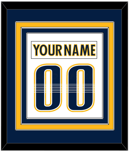 Nashville Nameplate & Number (Back) Combined - Road White - Premier Tier 3