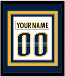 Nashville Nameplate & Number (Back) Combined - Road White - Triple Mat 3