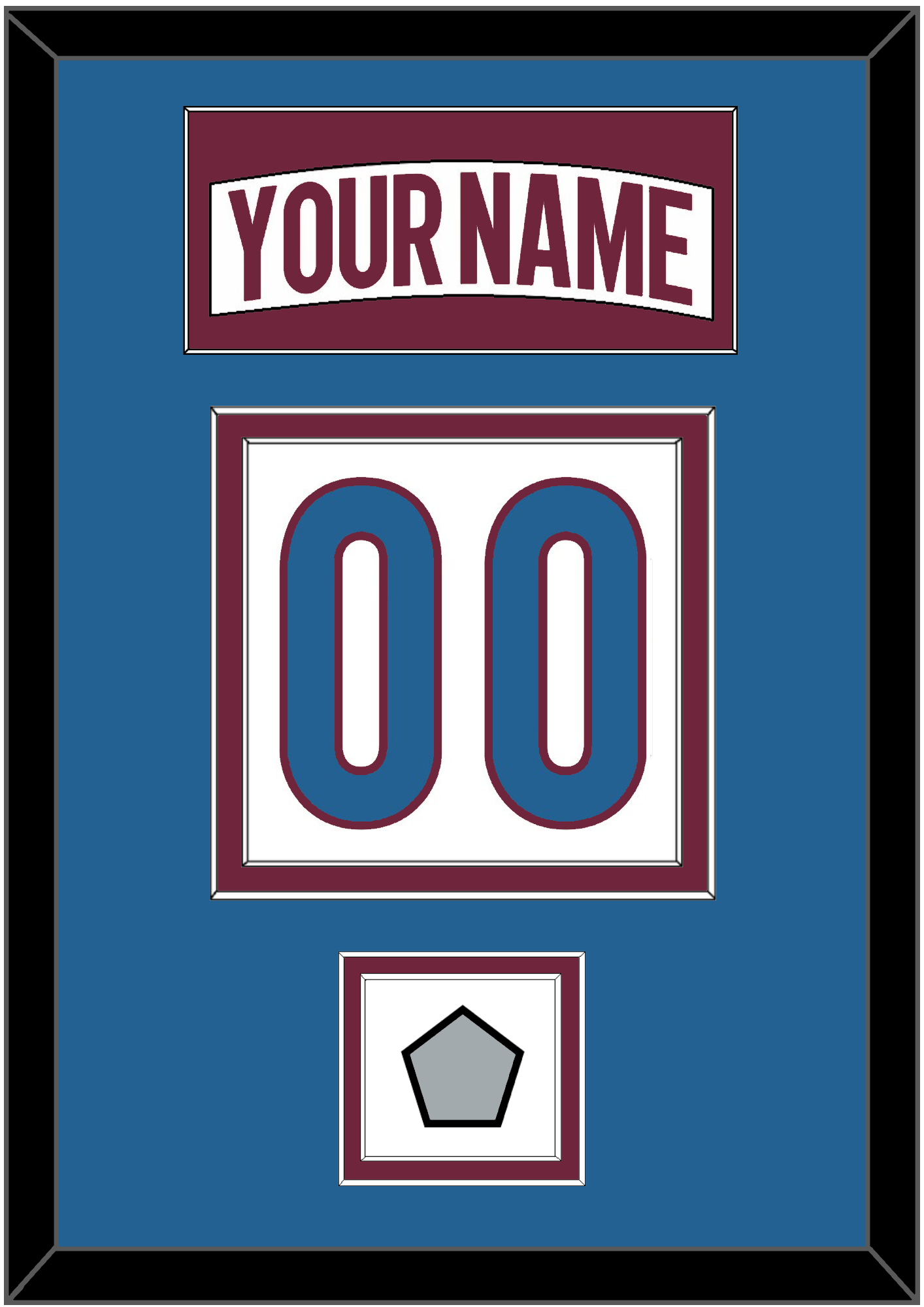 Colorado Nameplate & Number (Back) With Stanley Cup Finals Patch - Road White - Signature Tier 4