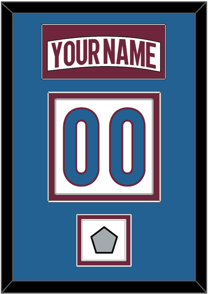 Colorado Nameplate & Number (Back) With Stanley Cup Finals Patch - Road White - Signature Tier 4