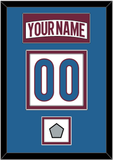 Colorado Nameplate & Number (Back) With Stanley Cup Champions Patch - Road White - Double Mat 4