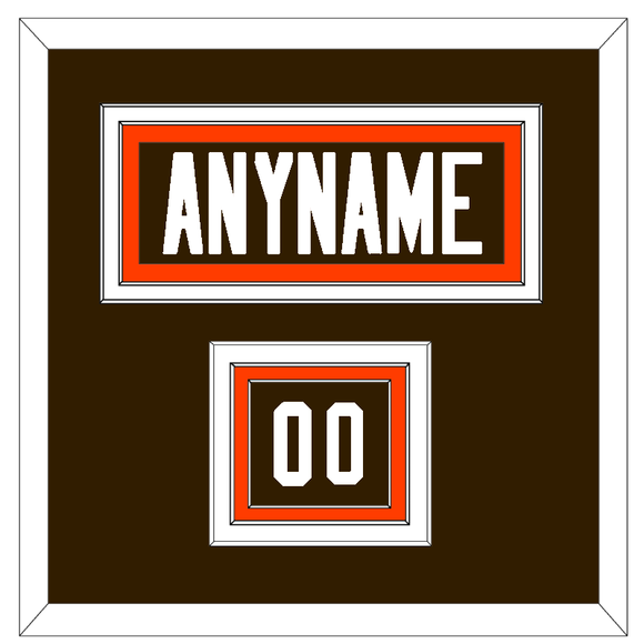 Cleveland Nameplate & Number (Shoulder) - Home Brown - Triple Mat 2