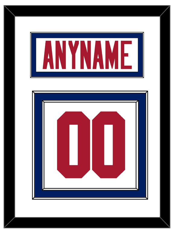 New York Nameplate & Number (Back) - Road White - Double Mat 1