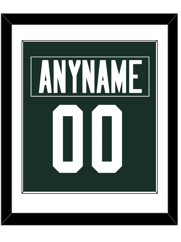 Green Bay Nameplate & Number (Back) Combined - Home Green - Single Mat 1