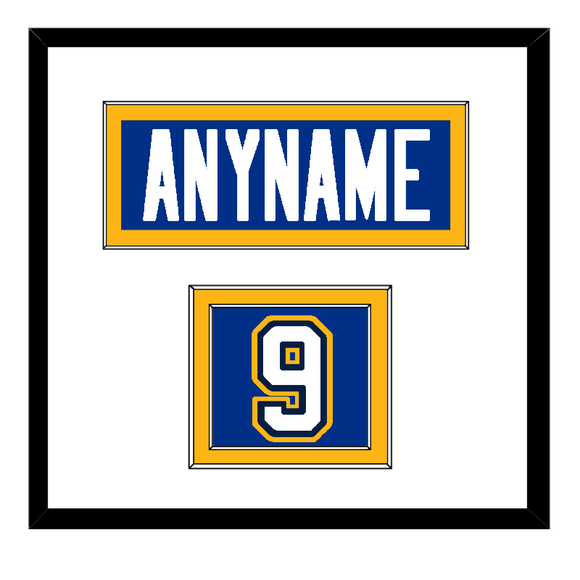 St. Louis Nameplate & Number (Shoulder) - Home Blue - Double Mat 1