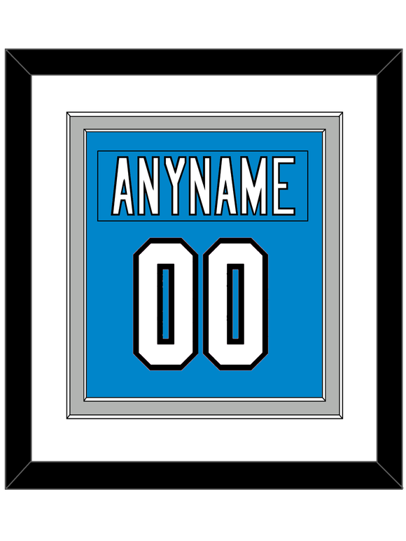Carolina Nameplate & Number (Back) Combined - Home Blue - Double Mat 1