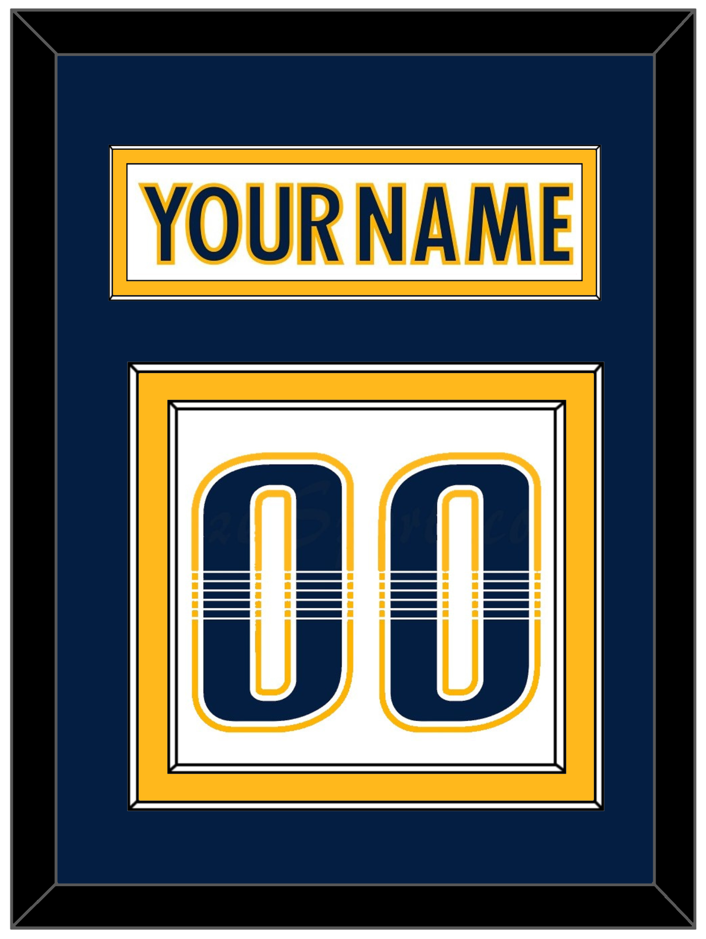 Nashville Nameplate & Number (Back) - Road White - Signature Tier 3
