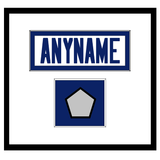 New York Nameplate & Super Bowl Jersey Patch - Road White (1980-1988) - Single Mat 1