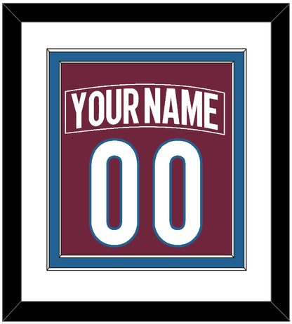 Colorado Nameplate & Number (Back) Combined - Home Burgundy - Signature Tier 1