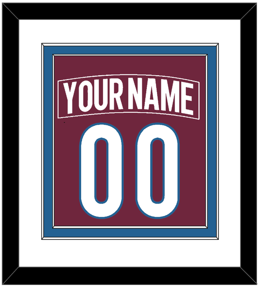 Colorado Nameplate & Number (Back) Combined - Home Burgundy - Signature Tier 1