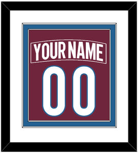 Colorado Nameplate & Number (Back) Combined - Home Burgundy - Double Mat 1