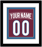 Colorado Nameplate & Number (Back) Combined - Home Burgundy - Double Mat 1