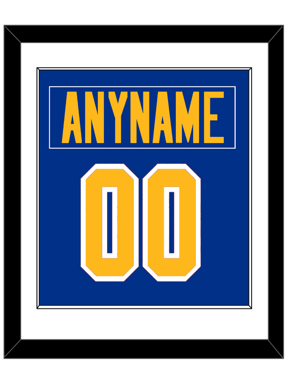 Buffalo Nameplate & Number (Back) Combined - Home Blue - Single Mat 1