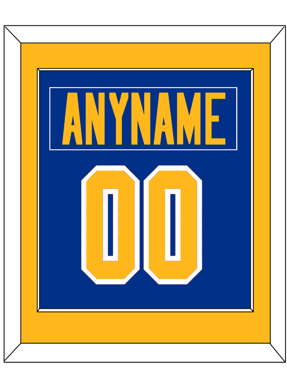 Buffalo Nameplate & Number (Back) Combined - Home Blue - Single Mat 2