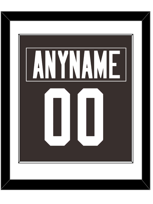 Cleveland Nameplate & Number (Back) Combined - Home Brown - Single Mat 1