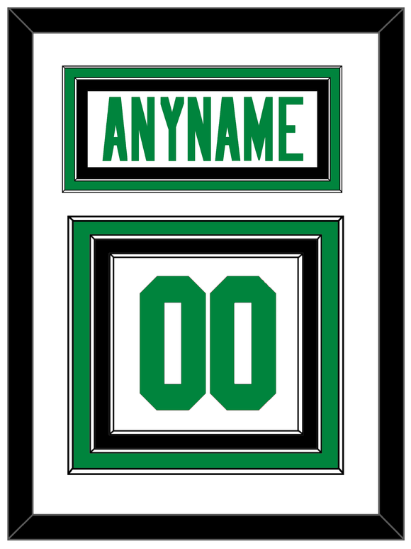 Dallas Nameplate & Number (Back) - Road White - Triple Mat 1