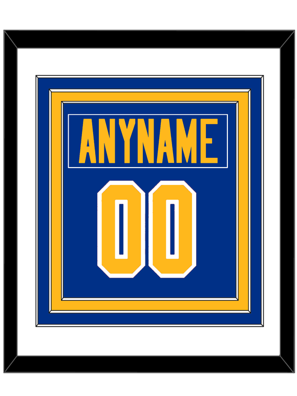 Buffalo Nameplate & Number (Back) Combined - Home Blue - Triple Mat 1