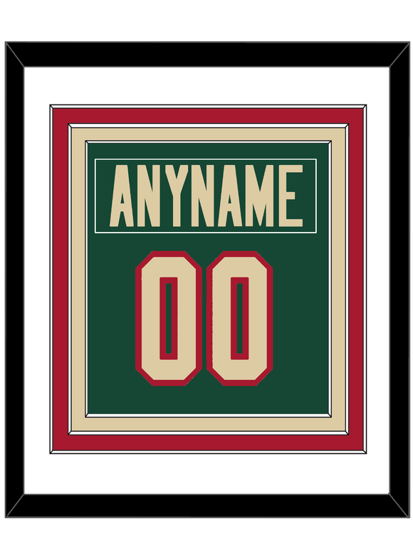 Minnesota Nameplate & Number (Back) Combined - Home Green - Triple Mat 1