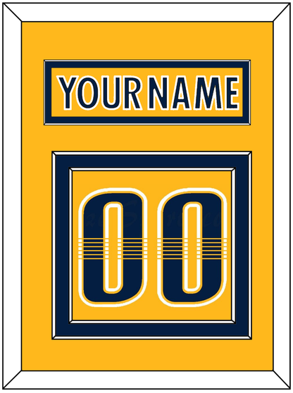Nashville Nameplate & Number (Back) - Home Gold - Signature Tier 2
