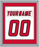 Carolina Nameplate & Number (Back) Combined - Road White (2007-2013) - Single Mat 1
