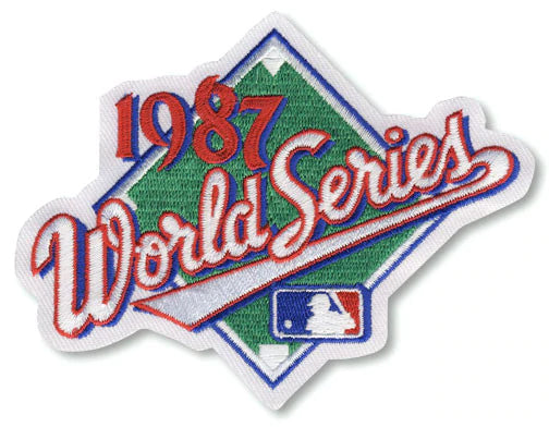 Minnesota Nameplate & 2 World Series Patches - Road Gray Pinstripes (1987-2009) - Premier Tier 1