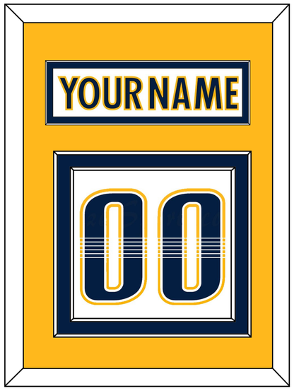 Nashville Nameplate & Number (Back) - Road White - Signature Tier 2