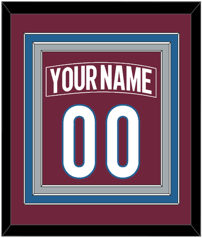 Colorado Nameplate & Number (Back) Combined - Home Burgundy - Premier Tier 2