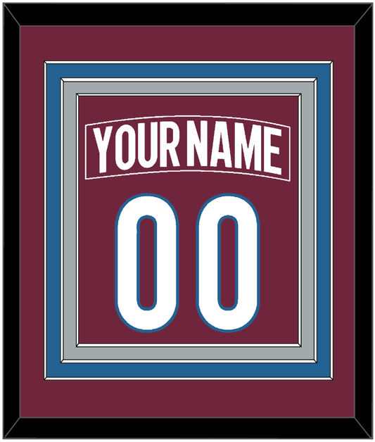 Colorado Nameplate & Number (Back) Combined - Home Burgundy - Premier Tier 2
