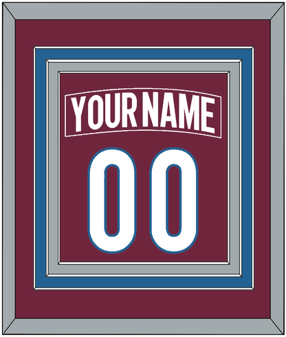 Colorado Nameplate & Number (Back) Combined - Home Burgundy - Premier Tier 2