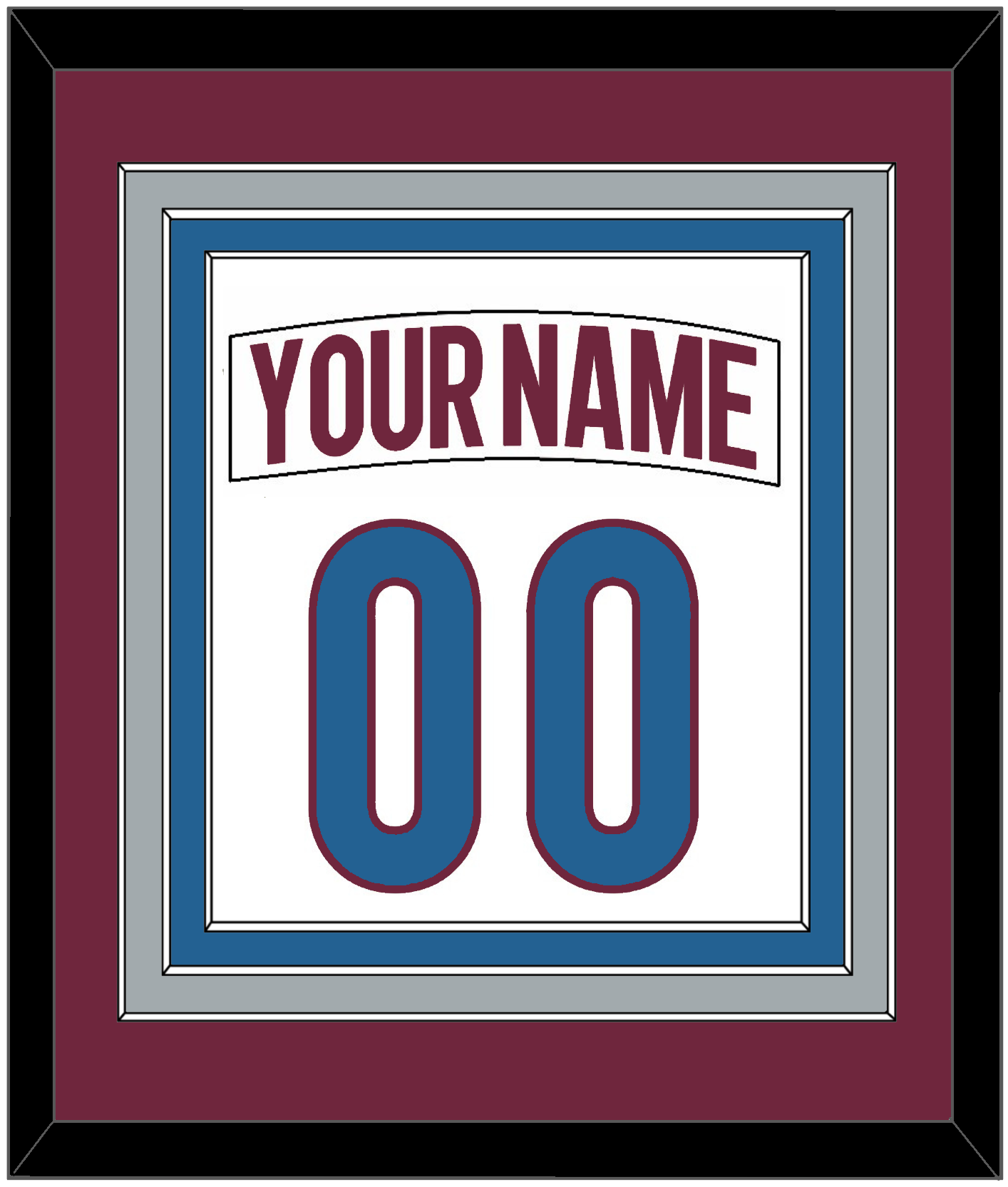 Colorado Nameplate & Number (Back) Combined - Road White - Premier Tier 3