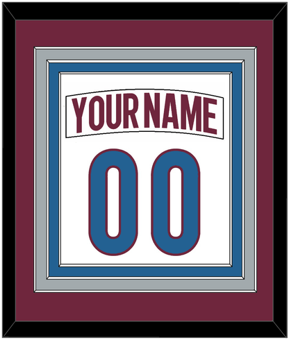 Colorado Nameplate & Number (Back) Combined - Road White - Premier Tier 3