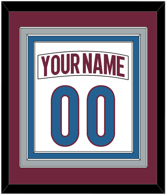 Colorado Nameplate & Number (Back) Combined - Road White - Premier Tier 3
