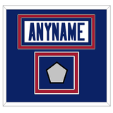 New York Nameplate & Super Bowl Jersey Patch - Road White (1980-1988) - Double Mat 2