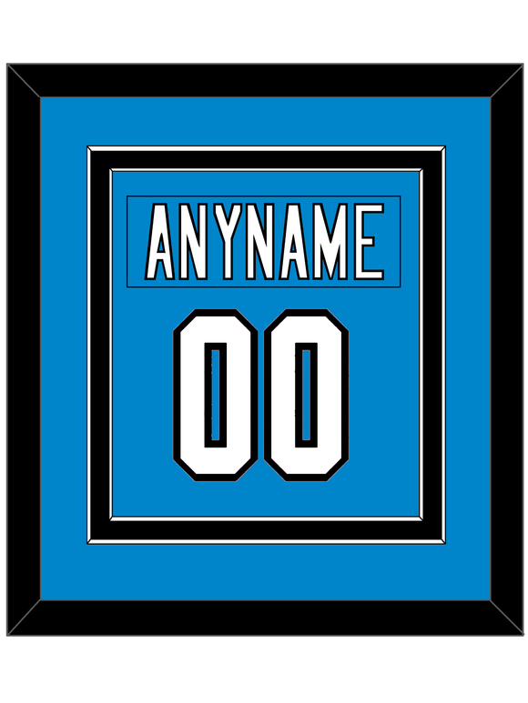 Carolina Nameplate & Number (Back) Combined - Home Blue - Double Mat 4