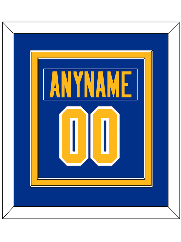 Buffalo Nameplate & Number (Back) Combined - Home Blue - Double Mat 2