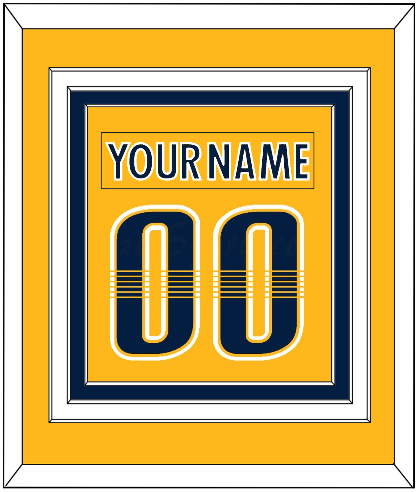 Nashville Nameplate & Number (Back) Combined - Home Gold - Premier Tier 2