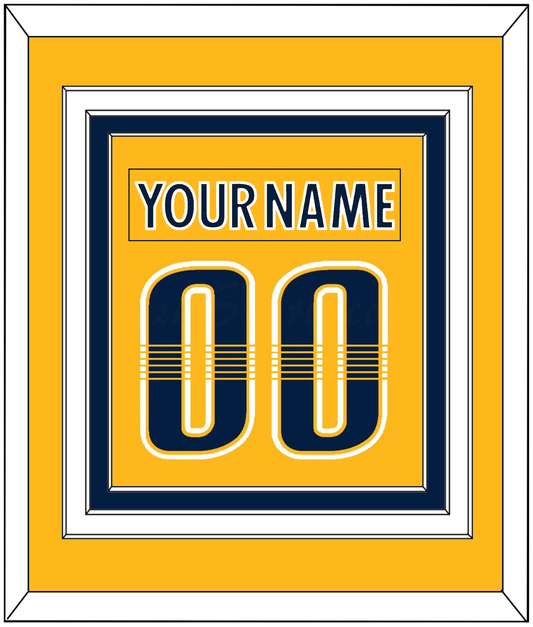 Nashville Nameplate & Number (Back) Combined - Home Gold - Premier Tier 2
