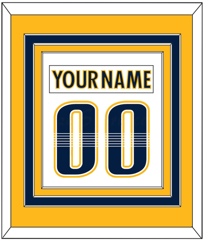 Nashville Nameplate & Number (Back) Combined - Road White - Premier Tier 2