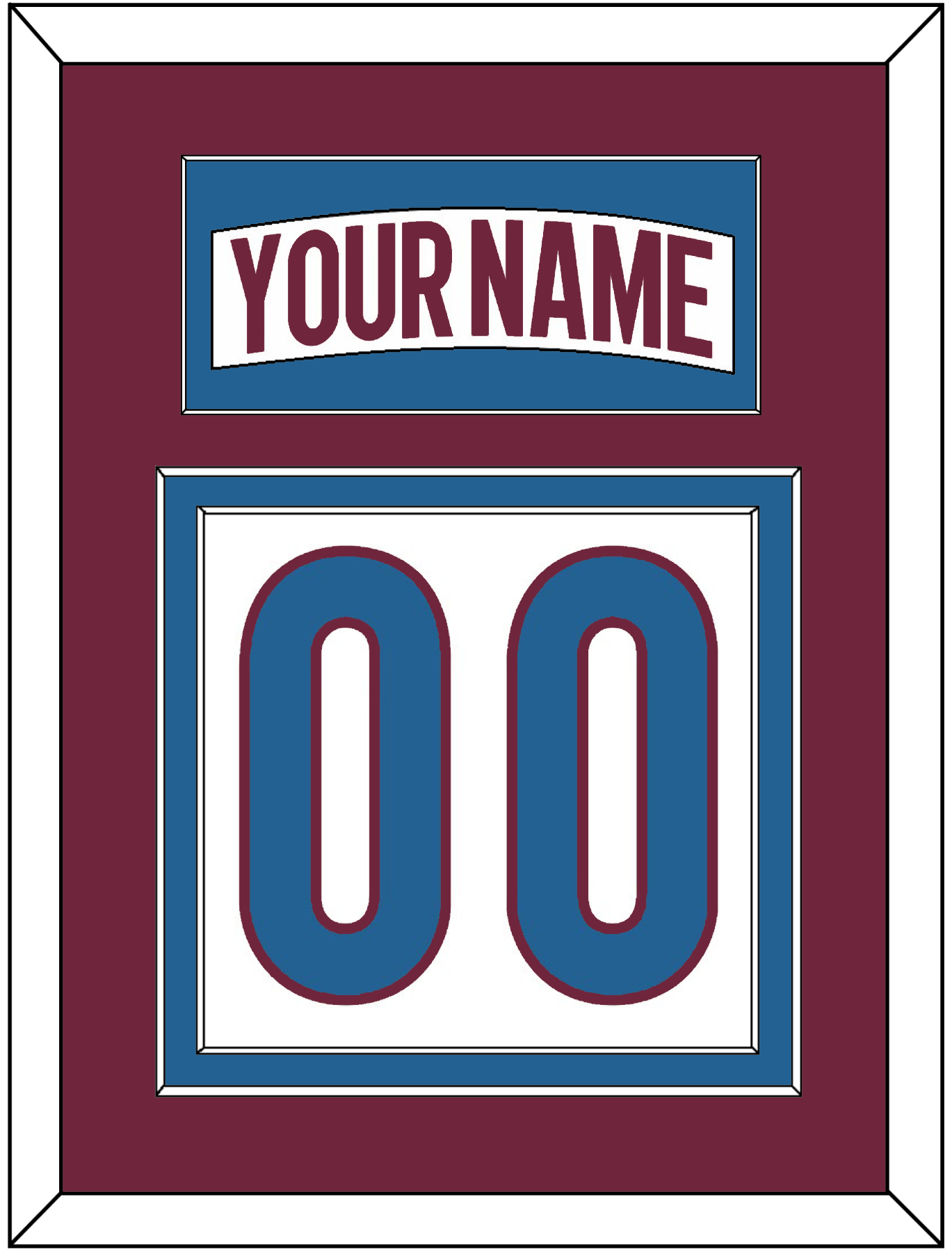 Colorado Nameplate & Number (Back) - Road White - Signature Tier 2