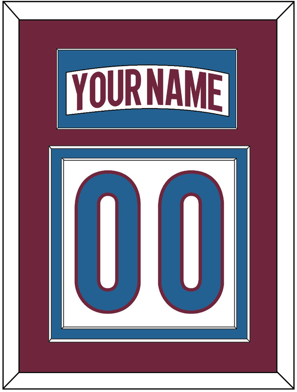 Colorado Nameplate & Number (Back) - Road White - Double Mat 2