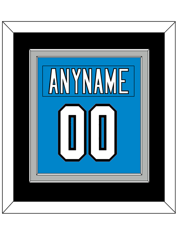 Carolina Nameplate & Number (Back) Combined - Home Blue - Double Mat 5