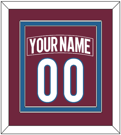 Colorado Nameplate & Number (Back) Combined - Home Burgundy - Signature Tier 2