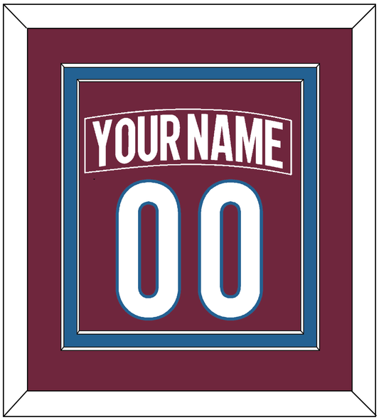 Colorado Nameplate & Number (Back) Combined - Home Burgundy - Signature Tier 2