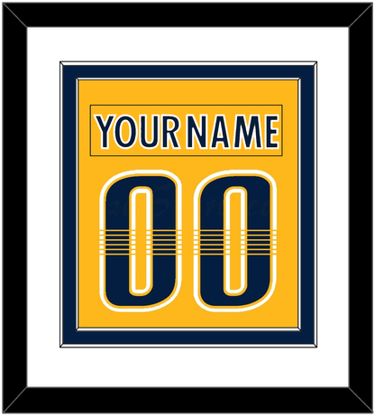 Nashville Nameplate & Number (Back) Combined - Home Gold - Signature Tier 1
