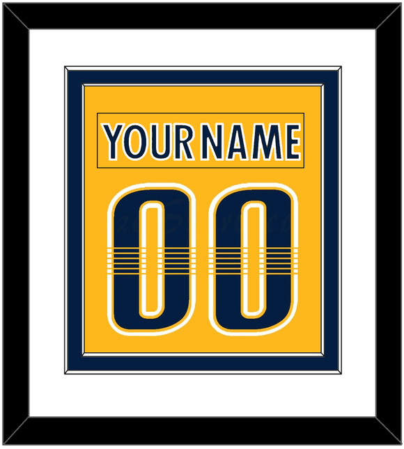 Nashville Nameplate & Number (Back) Combined - Home Gold - Double Mat 1