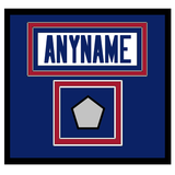 New York Nameplate & Super Bowl Jersey Patch - Road White (1980-1988) - Double Mat 2