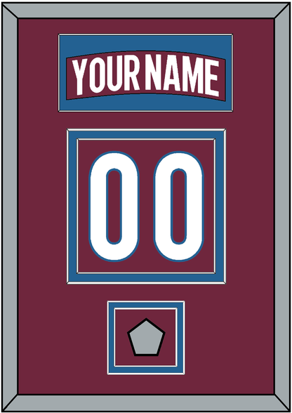 Colorado Nameplate & Number (Back) With Stanley Cup Champions Patch - Home Burgundy - Signature Tier 2