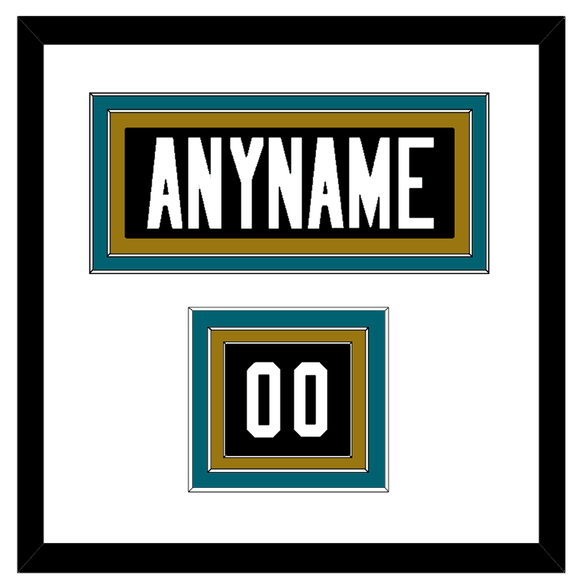 Jacksonville Nameplate & Number (Shoulder) - Alternate Black - Triple Mat 1