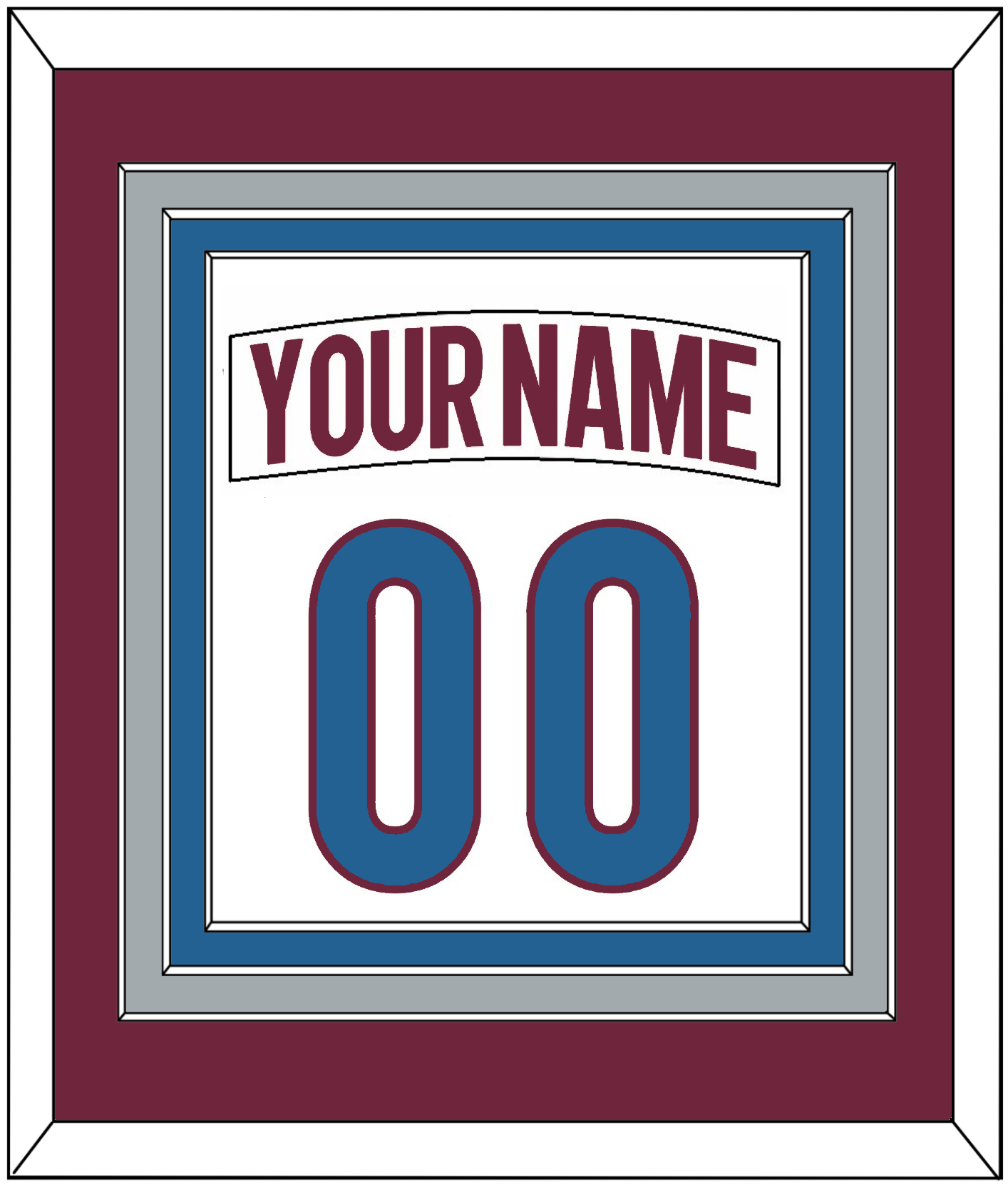 Colorado Nameplate & Number (Back) Combined - Road White - Premier Tier 3