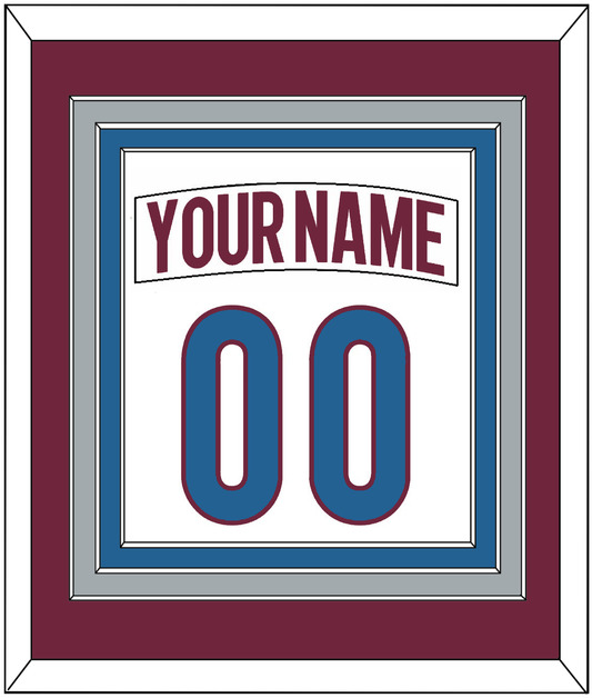 Colorado Nameplate & Number (Back) Combined - Road White - Premier Tier 3